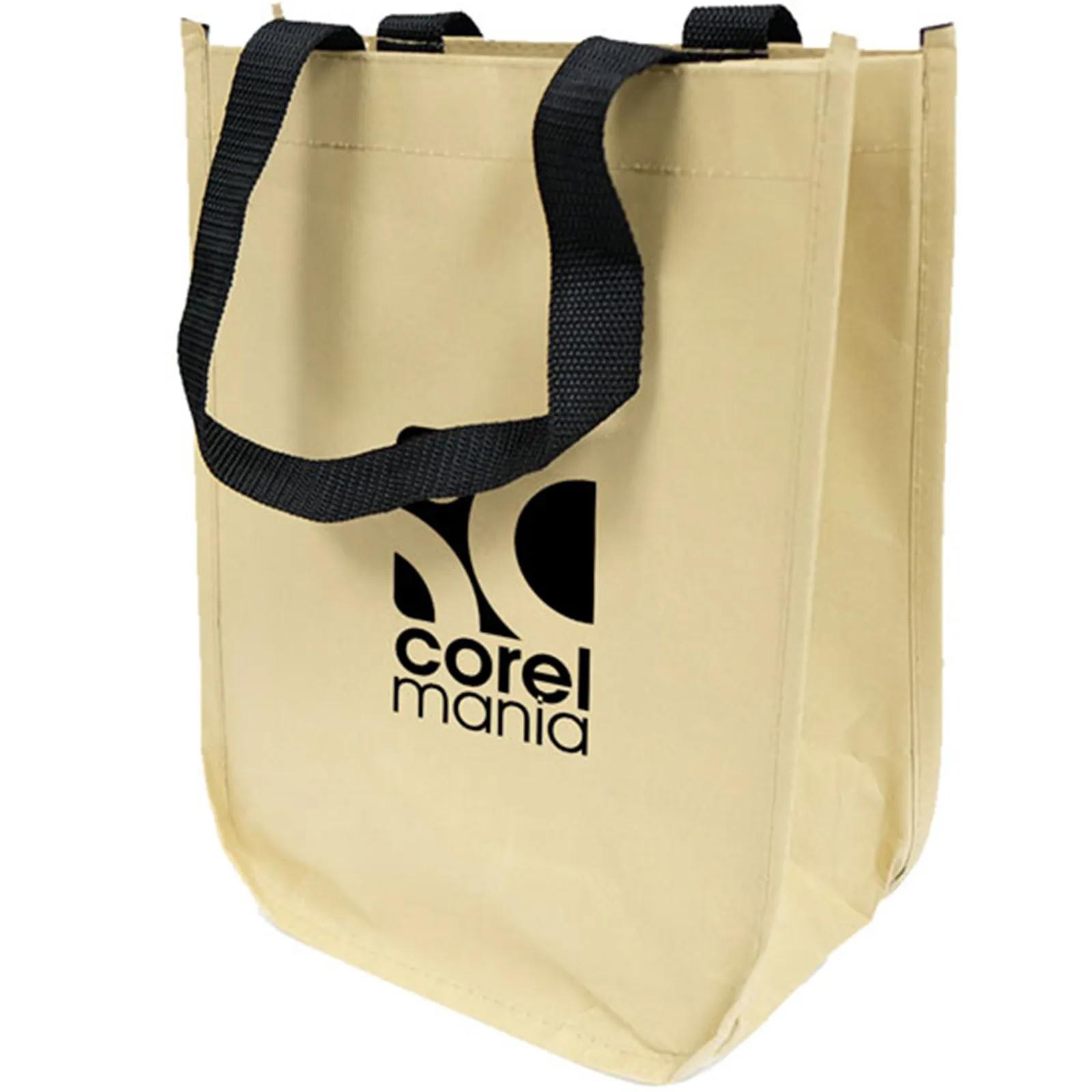Custom Tote Bag Kraft Paper Laminated - 9.5 x 11.75 in - product view 6