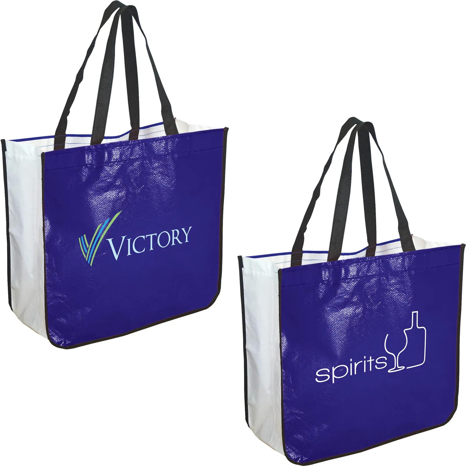 Custom Tote Bag Extra Large Laminated Shopping - 16.25 x 14.5 in - product view 5
