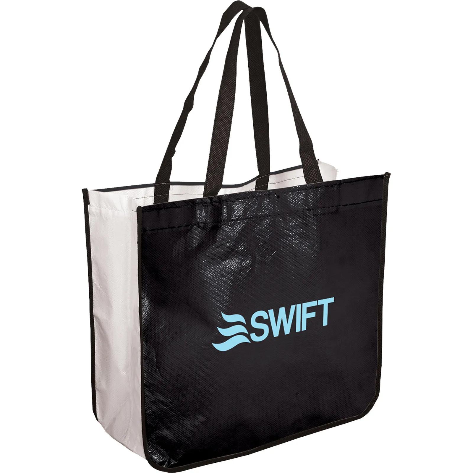 Custom Tote Bag Extra Large Laminated Shopping - 16.25 x 14.5 in - product view 6