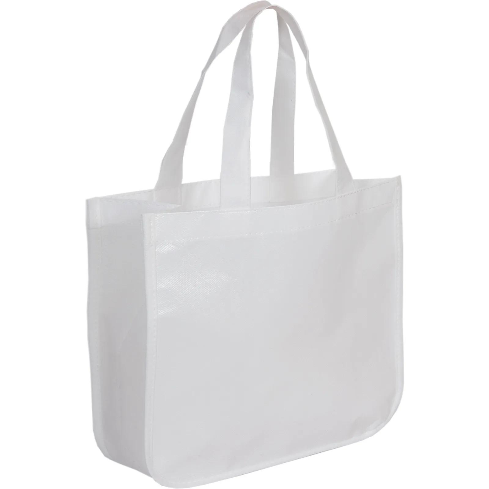 Custom Tote Bag Extra Large Laminated Shopping - 16.25 x 14.5 in - blank view 9