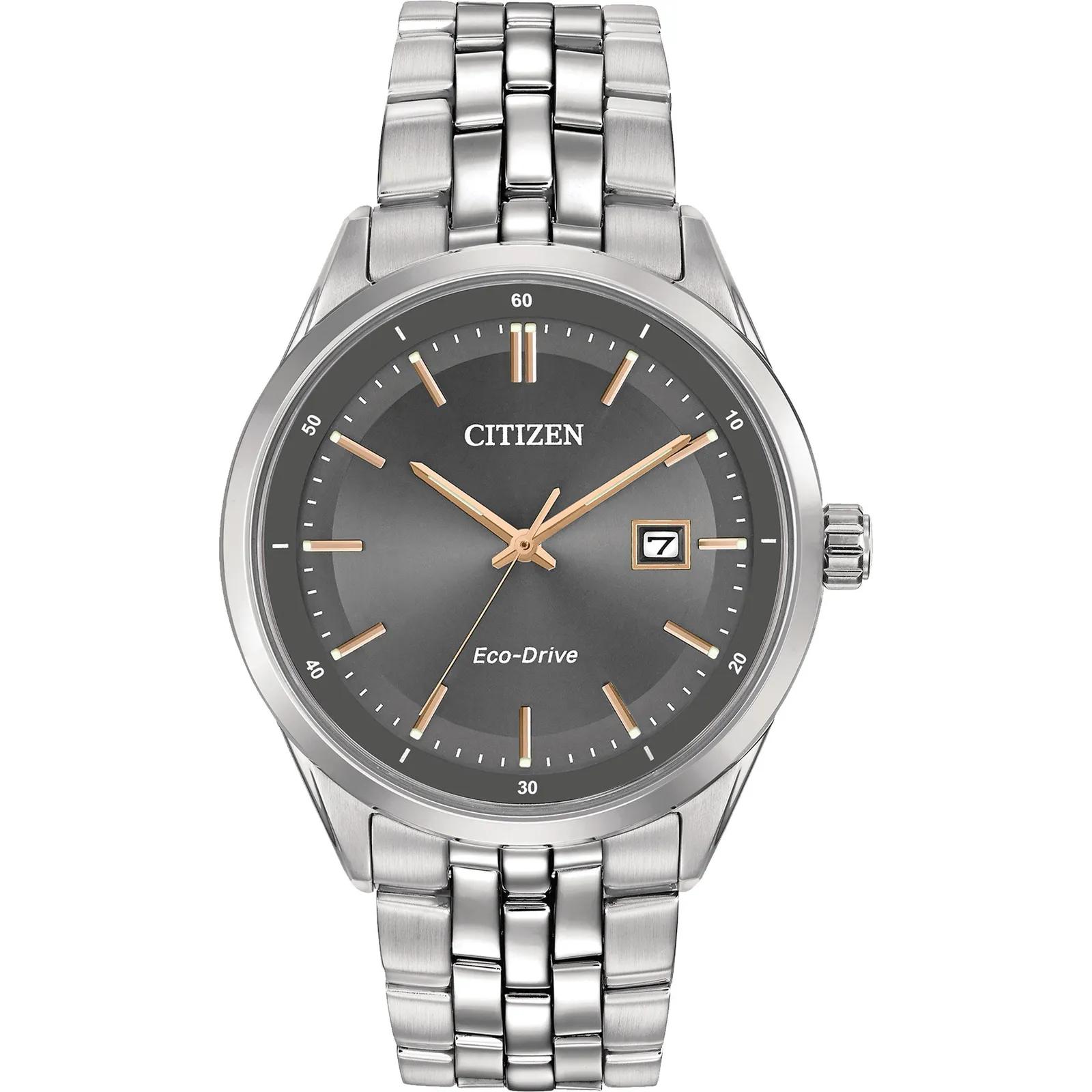 Watch Corso Eco-Drive Rose Gold Accents Grey Dial