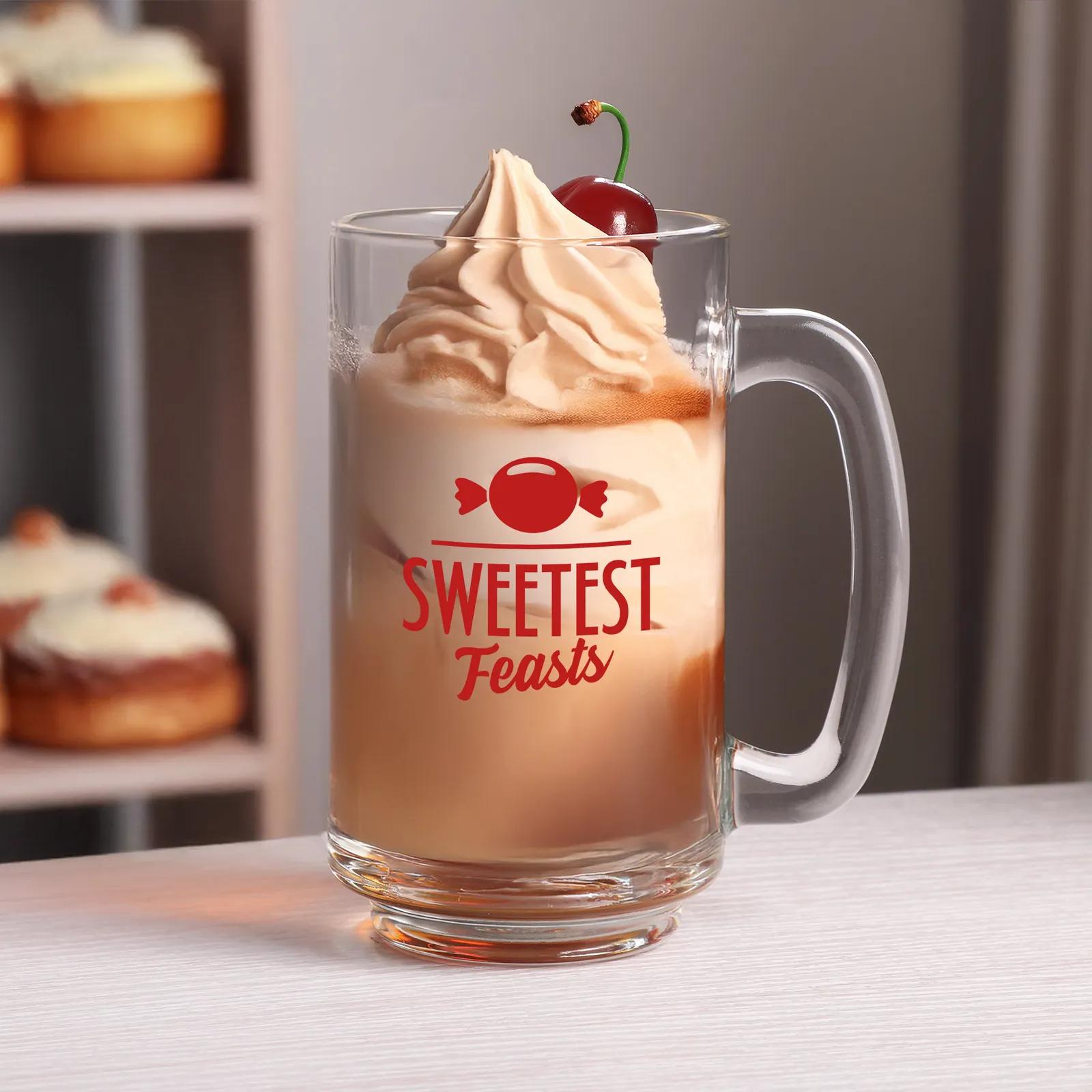 Beer Mug Glass Classic Handle Design - 14 oz - product view 2