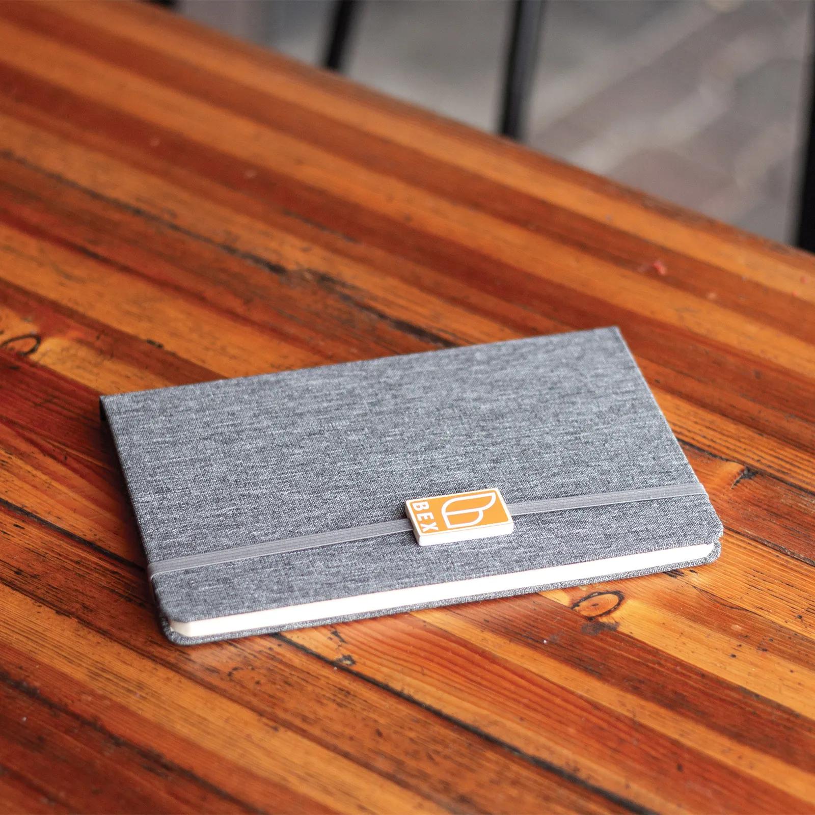 Notebook Heathered Fabric Cover Elastic Closure - product view 2