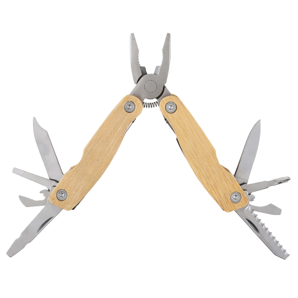 Multi-Tool Bamboo Stainless Steel 8 Functions - blank view 9