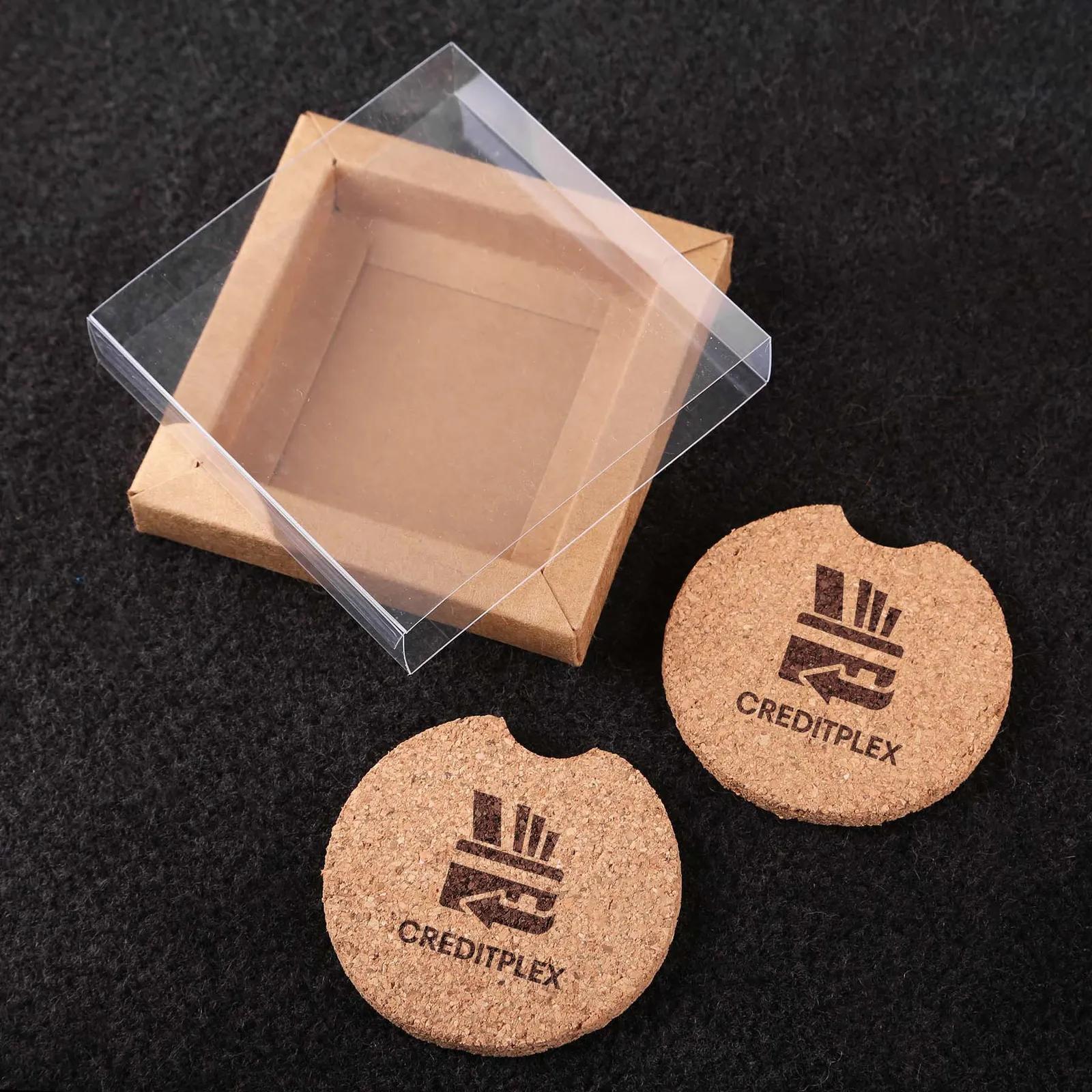 Cork Car Coaster Set in Gift Box (2 Pack)