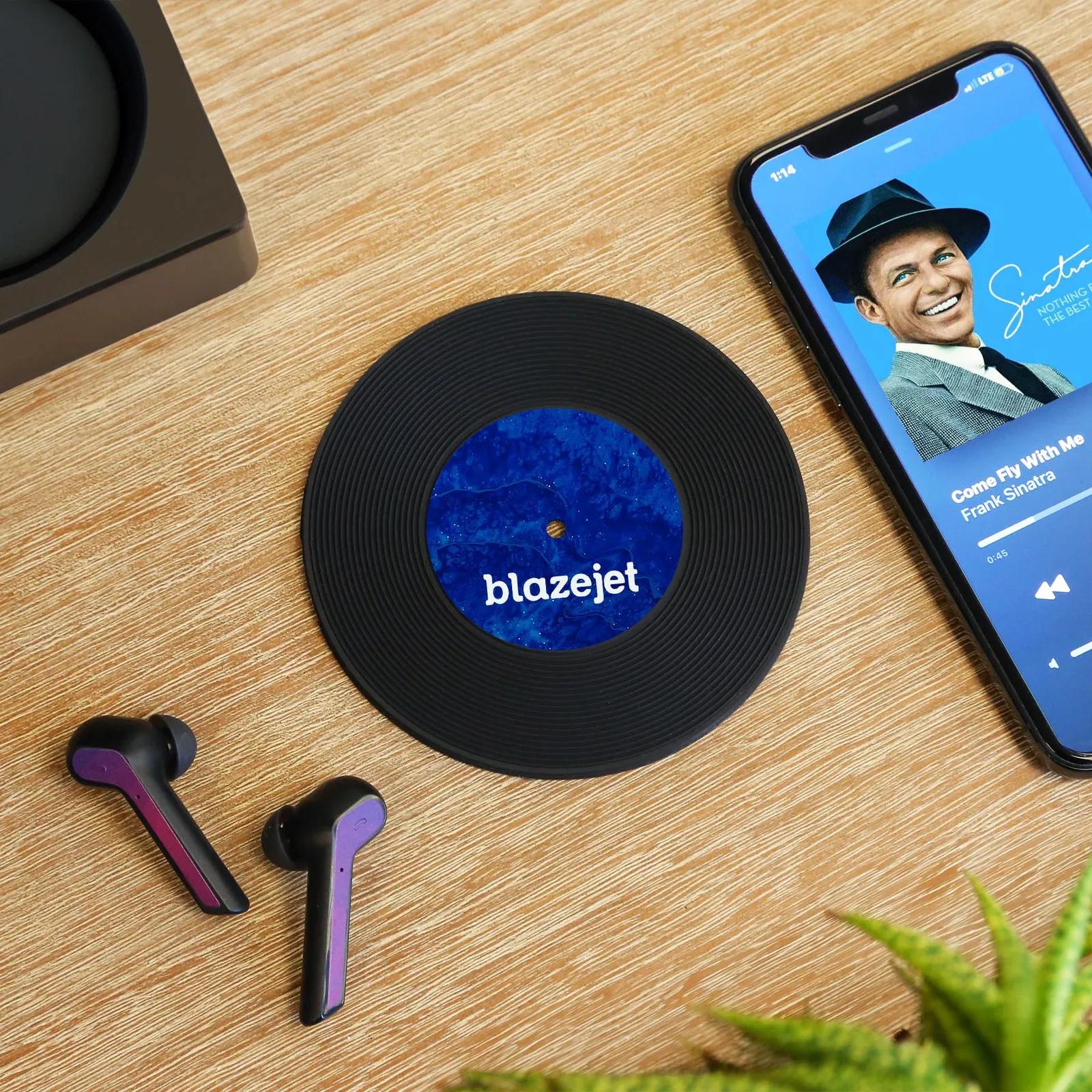 Vinyl Record Style PVC Coaster - 3.875 in - product view 2