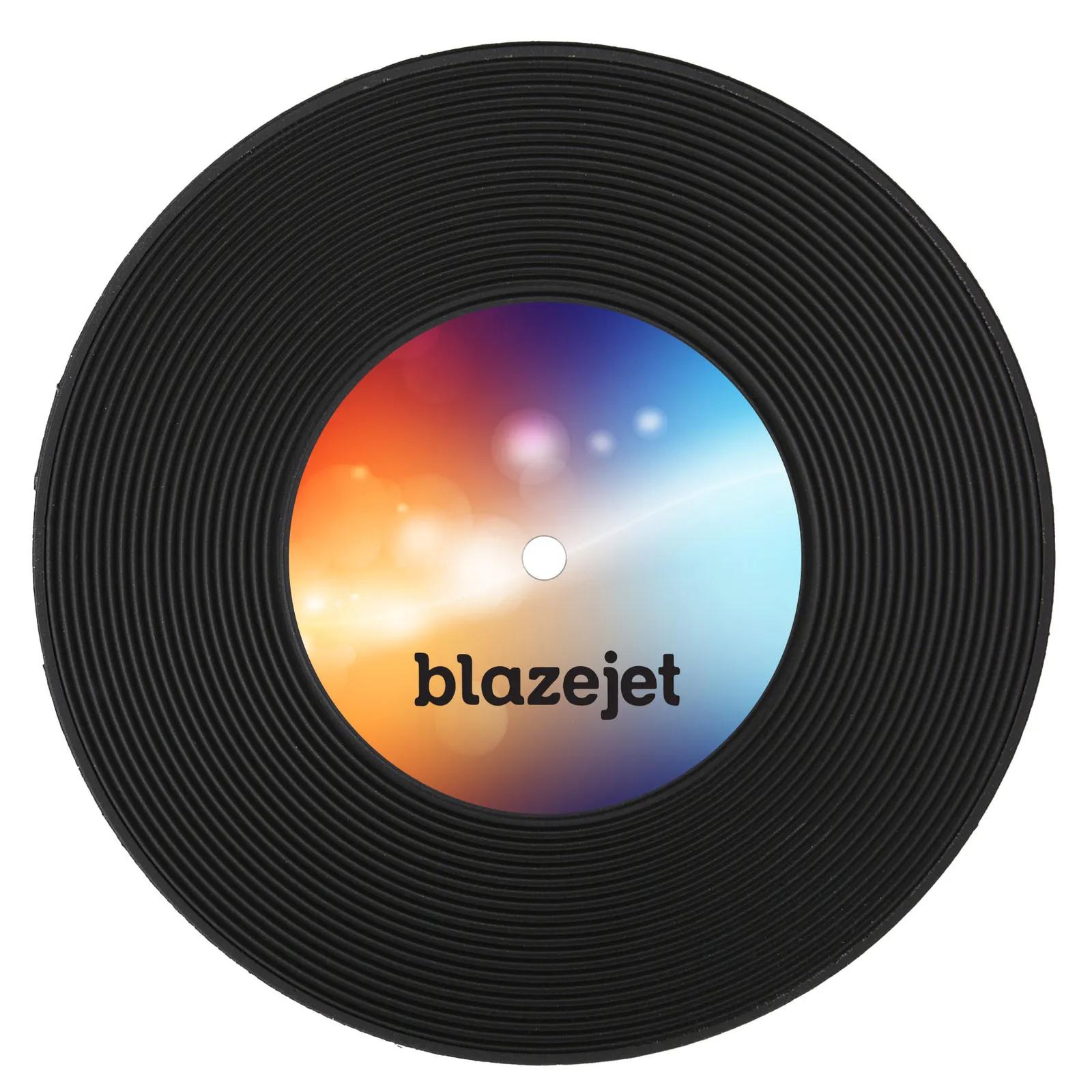 Vinyl Record Style PVC Coaster - 3.875 in - product view 3