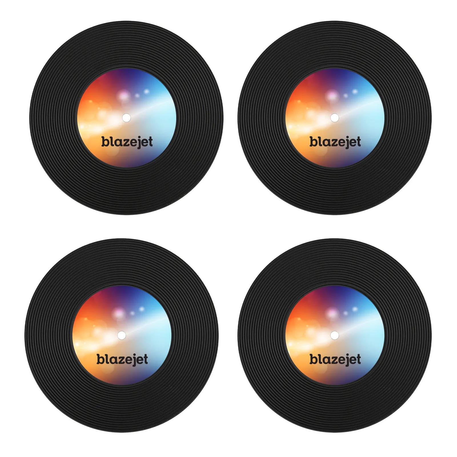 Vinyl Record Style Coaster Set in Gift Box (4 Pack) - product view 2