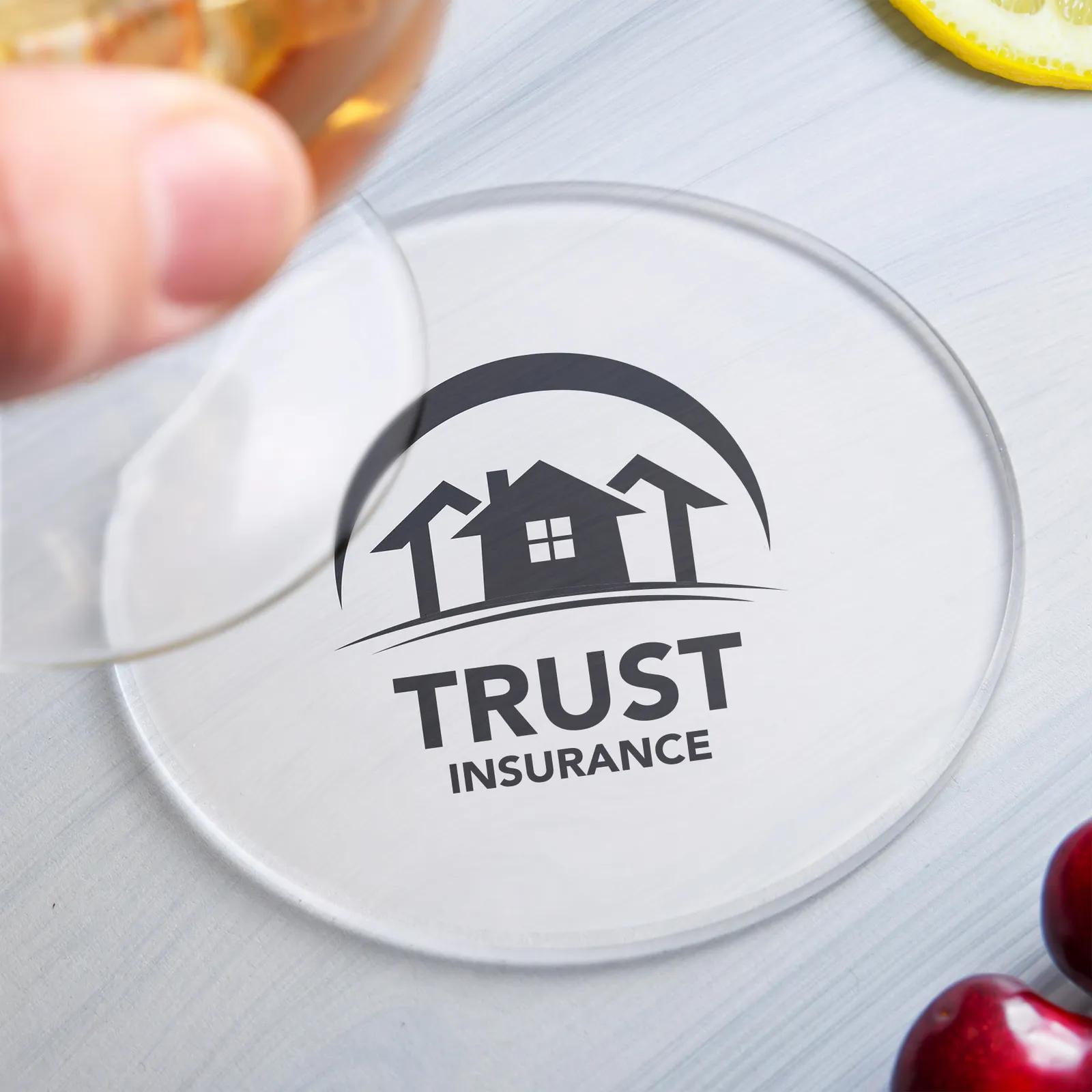 Clear Acrylic Round Coaster Impact Resistant