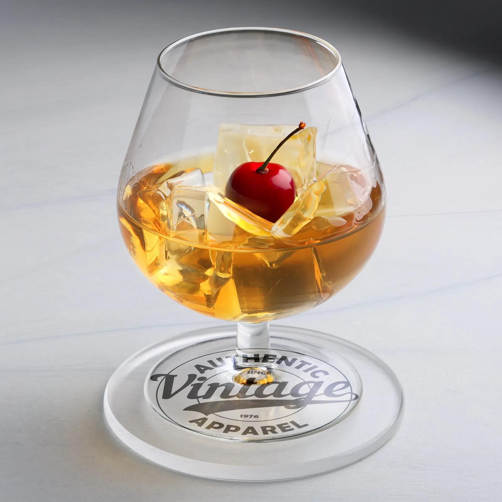 Clear Acrylic Round Coaster Impact Resistant - product view 4