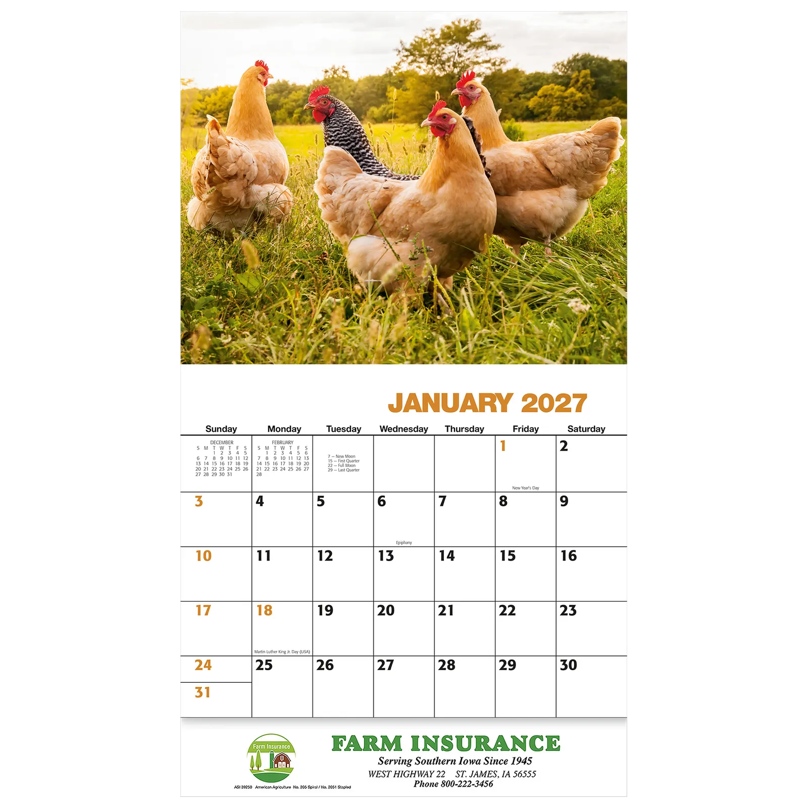 American Agriculture Wall Stapled - 10 3/4 x 19 in - product view 2