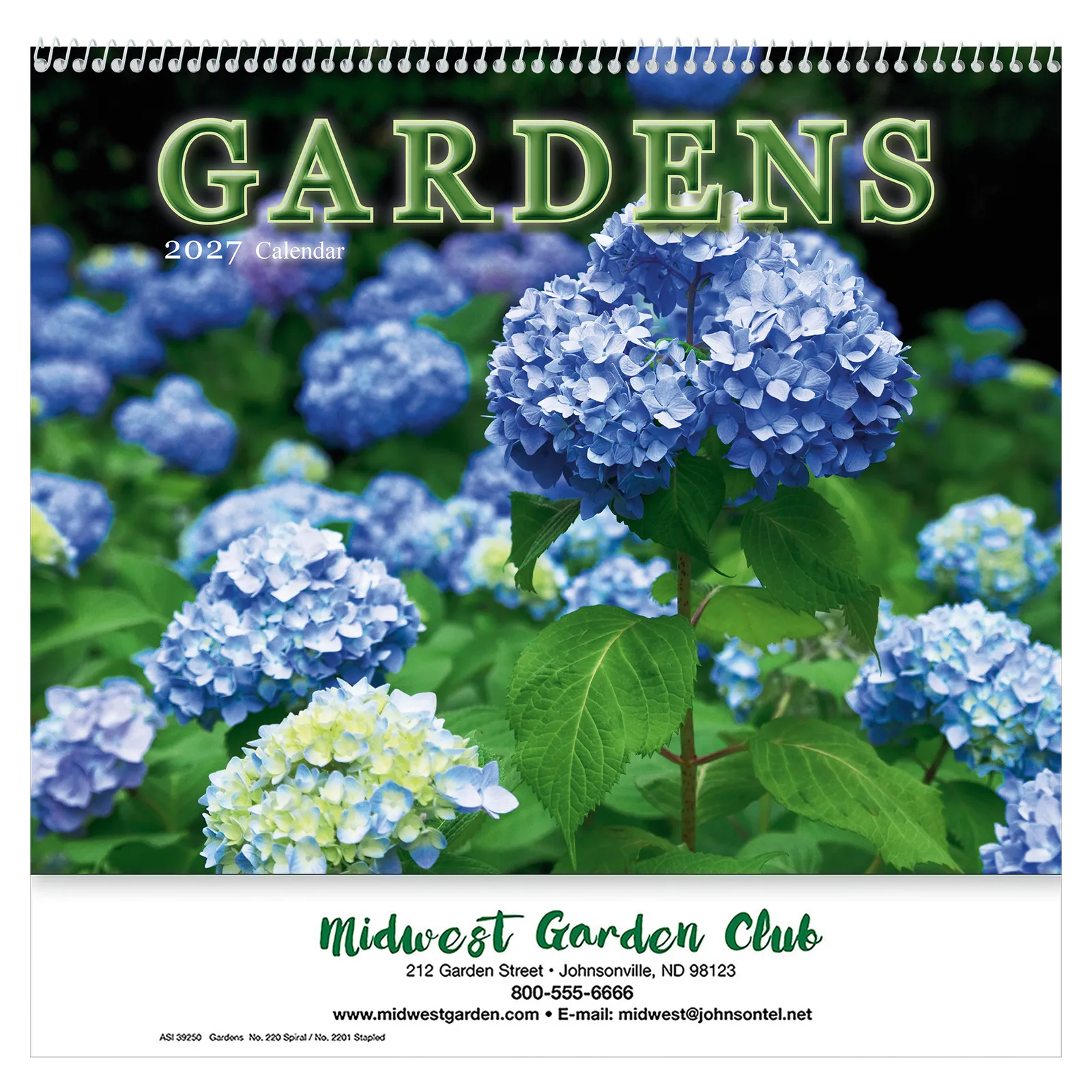 Gardens Wall Spiral Bound - 10 3/4 x 18 1/2 in