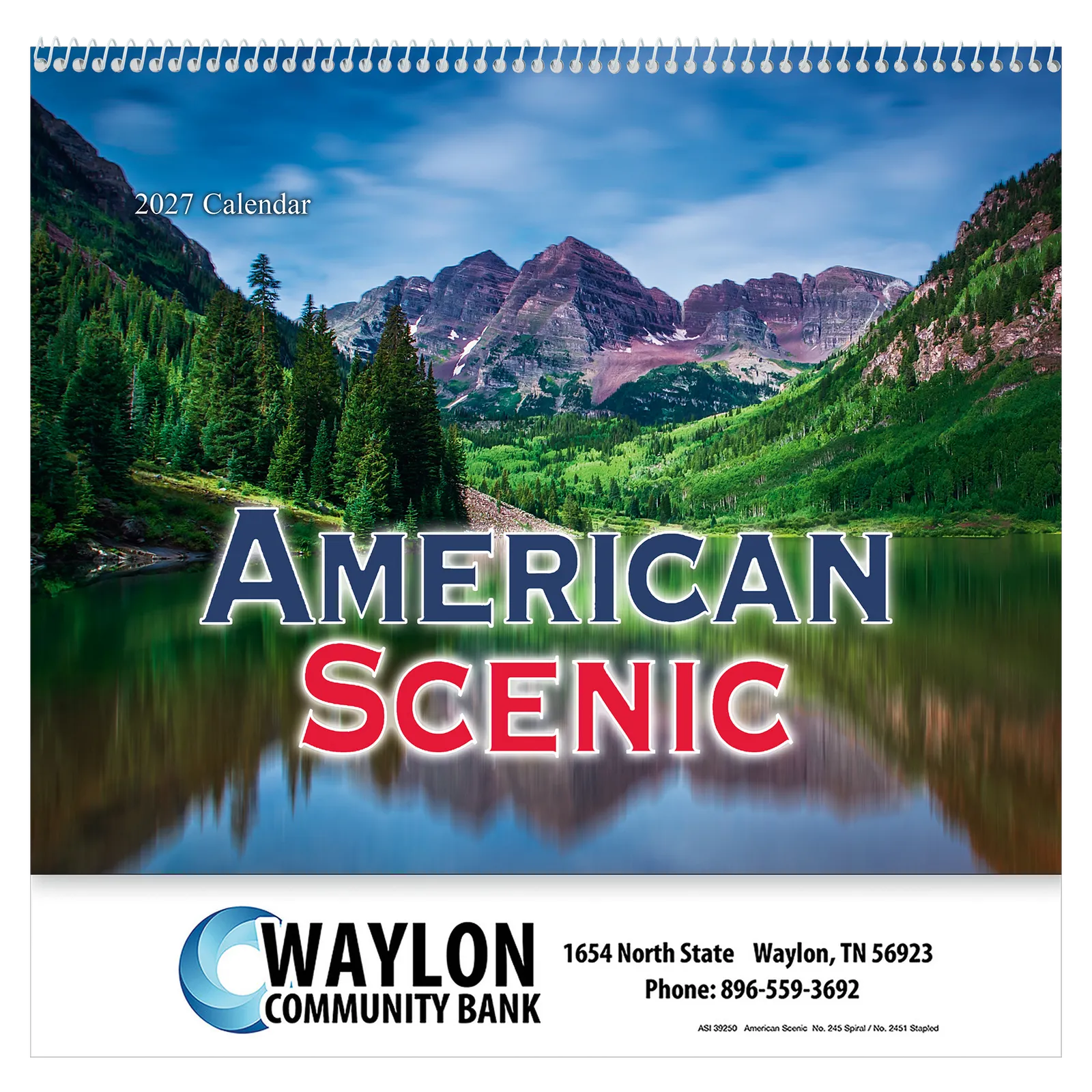 American Scenic Wall Spiral Bound - 10 3/4 x 18 1/2 in