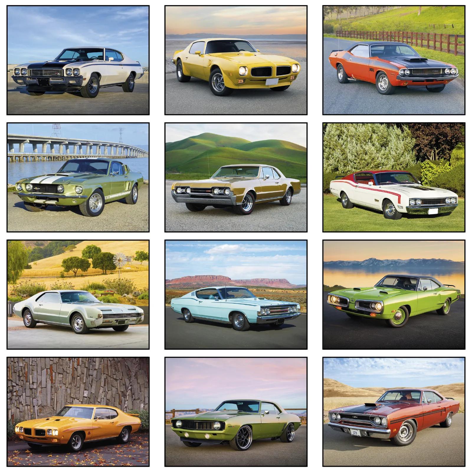 Muscle Cars Wall Calendar Stapled - 10.75 x 19 in - product view 5