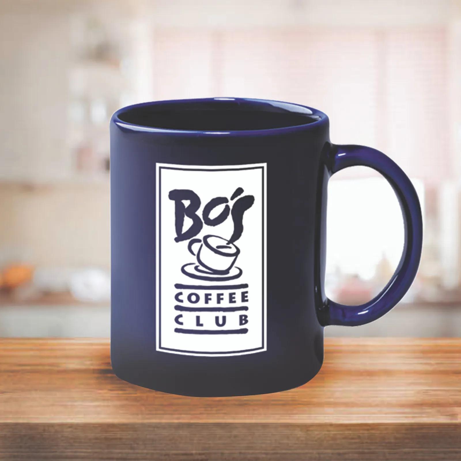 Ceramic Mug Cobalt Blue C-Handle Classic - 11 oz - product view 2