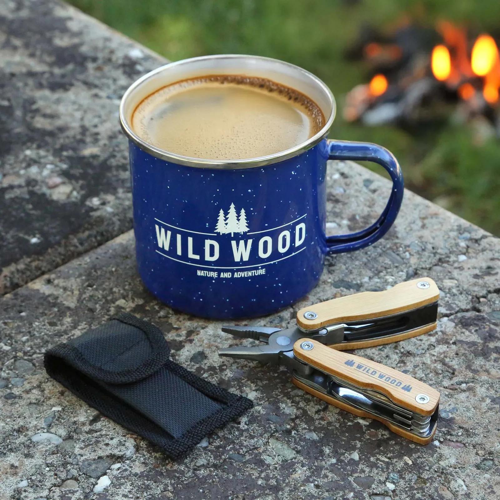 Campfire Kit Enamel Mug with Bamboo Multi-Tool - product view 3