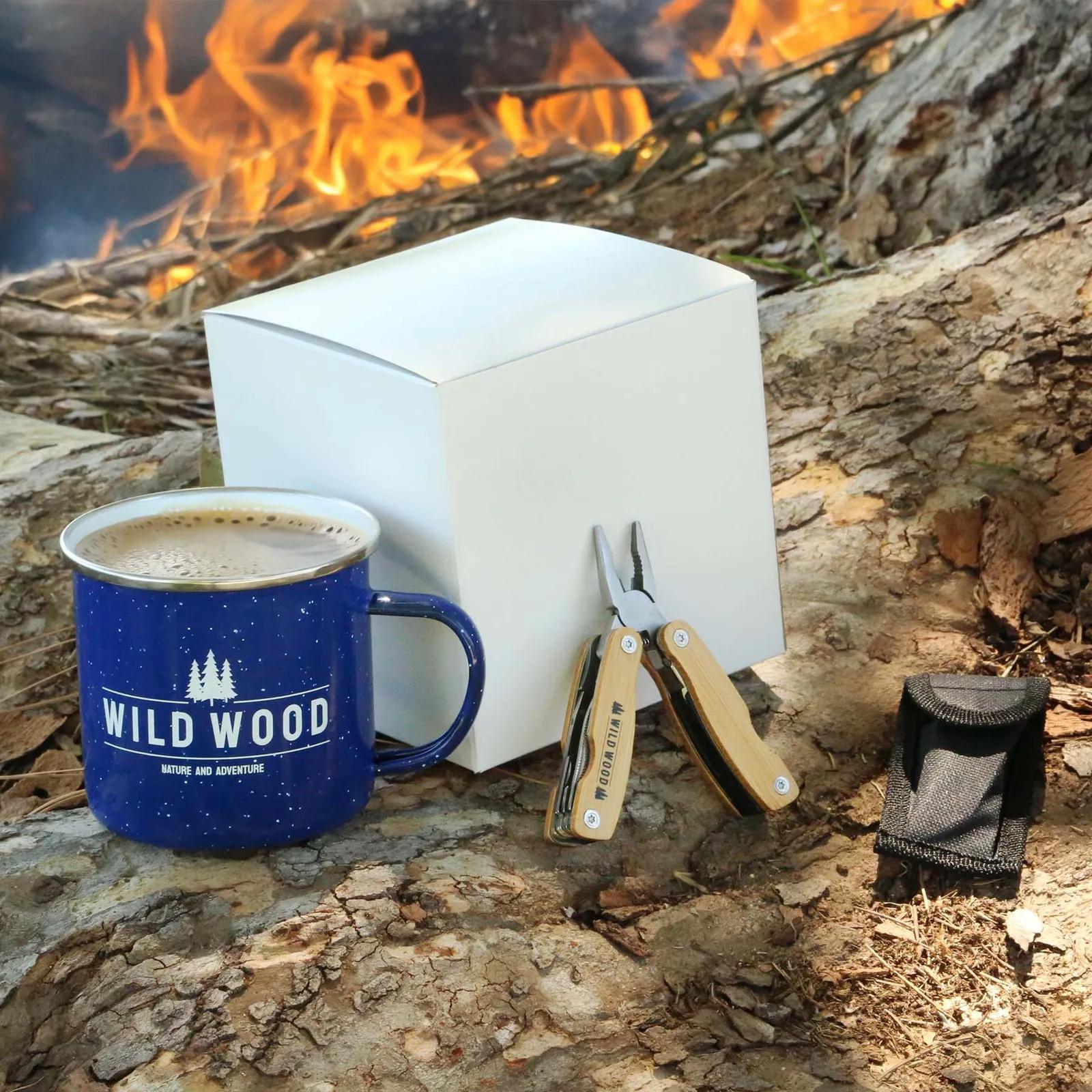 Campfire Kit Enamel Mug with Bamboo Multi-Tool - product view 4