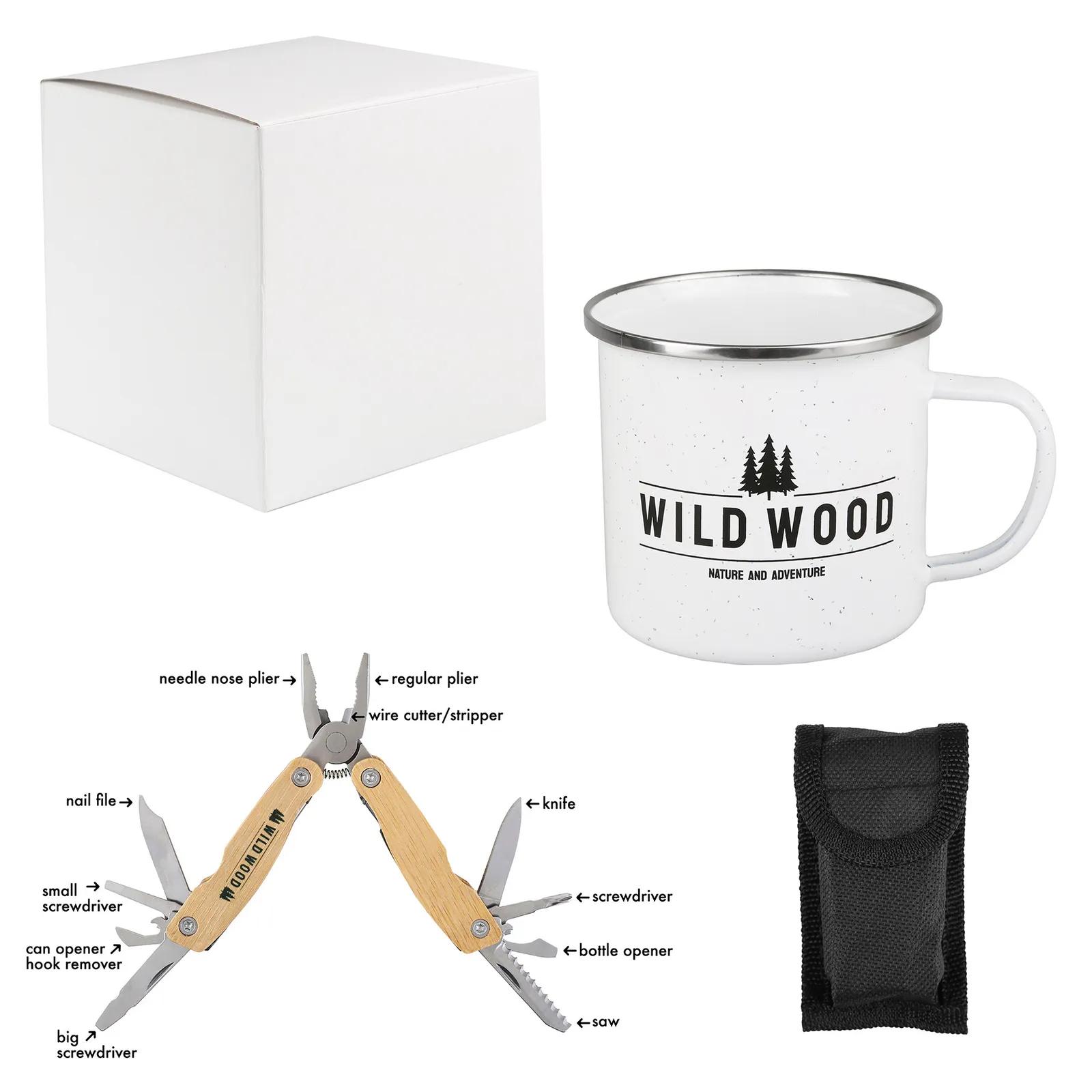 Campfire Kit Enamel Mug with Bamboo Multi-Tool - product view 7