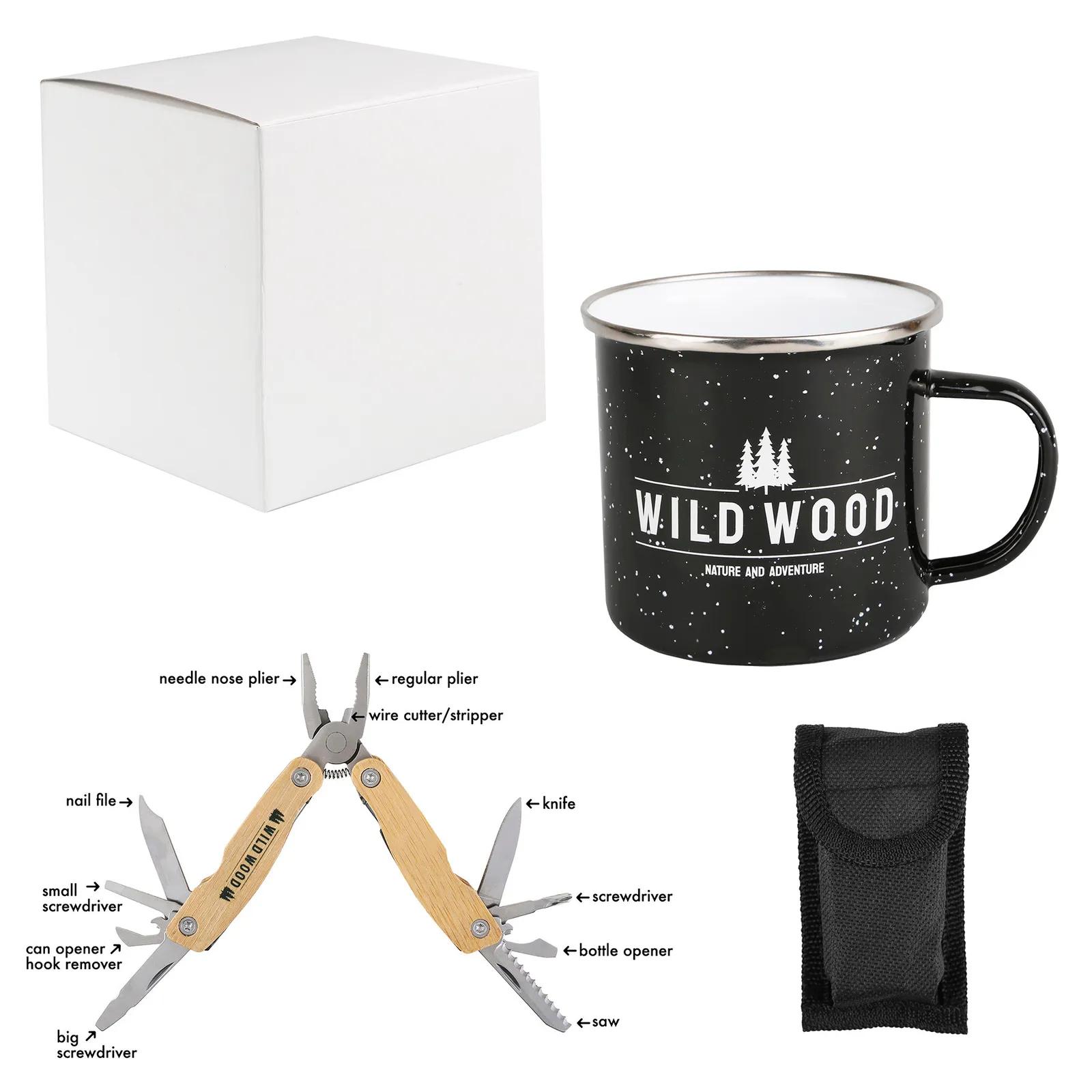 Campfire Kit Enamel Mug with Bamboo Multi-Tool - product view 11