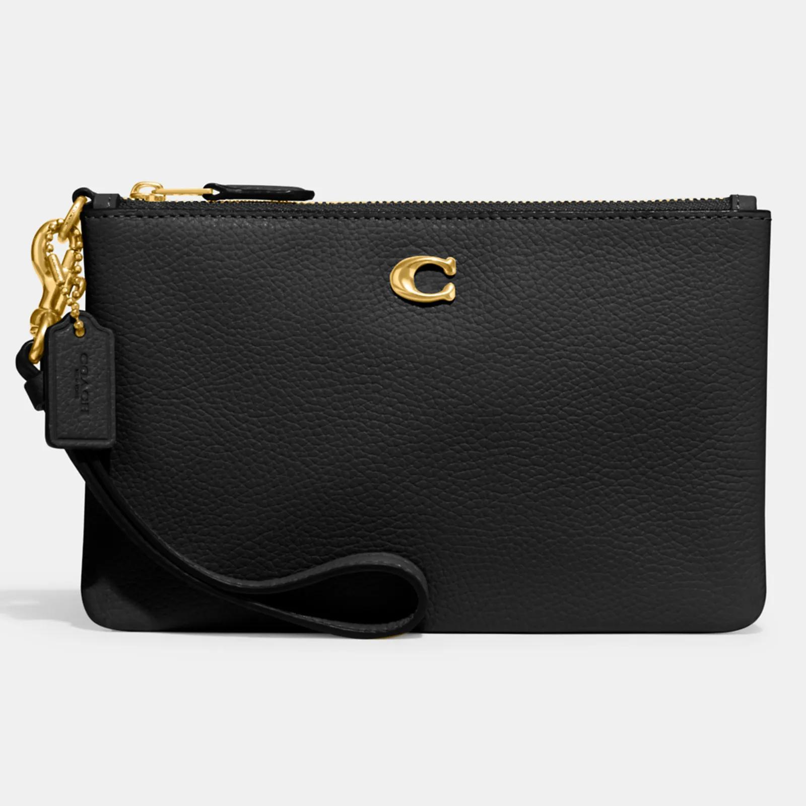 Coach Pebble Leather Small Wristlet Signature Hardware - promotional product with custom logo