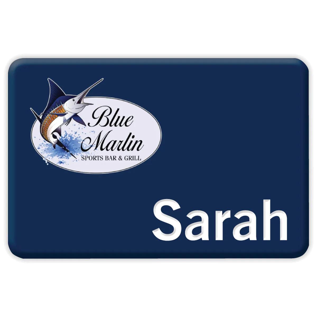 Plastic Name Badge Express 2-Ply Engraved - 2 x 3 in - promotional product with custom logo
