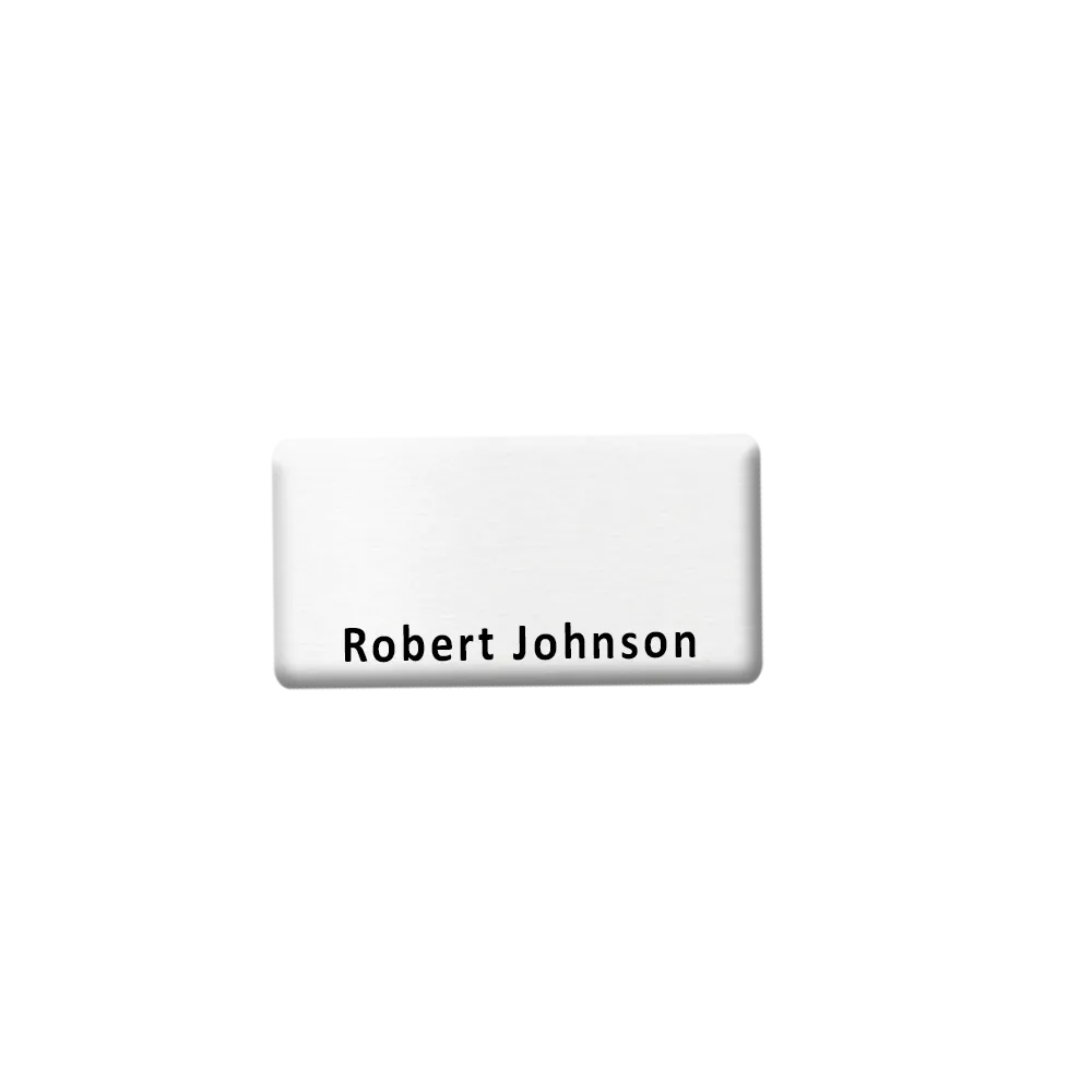 Name Badge Aluminum Reusable Click-It - 1.5 x 3 in - blank view 2