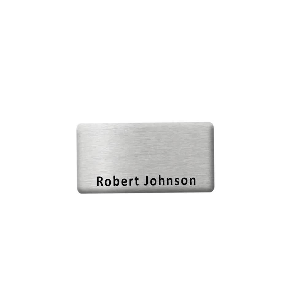Name Badge Aluminum Reusable Click-It - 1.5 x 3 in - blank view 3