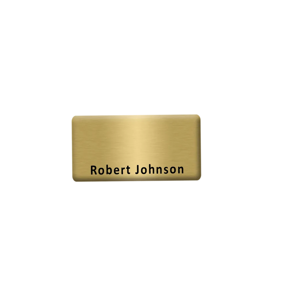 Name Badge Aluminum Reusable Click-It - 1.5 x 3 in - blank view 4