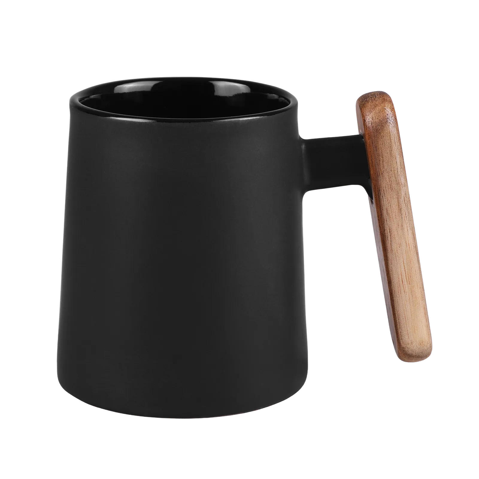 Ceramic Mug Wooden Handle Matte Finish - 11 oz - blank view 9