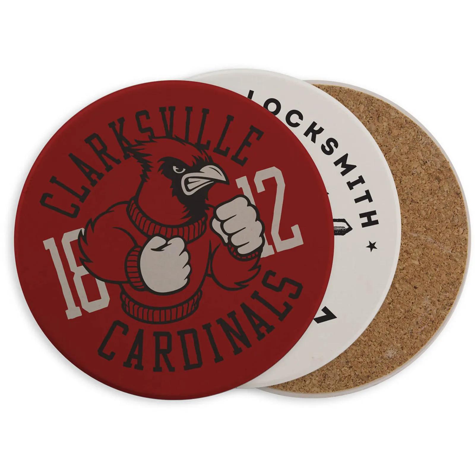 Coaster Ceramic Round Cork Backing - 3.9 in