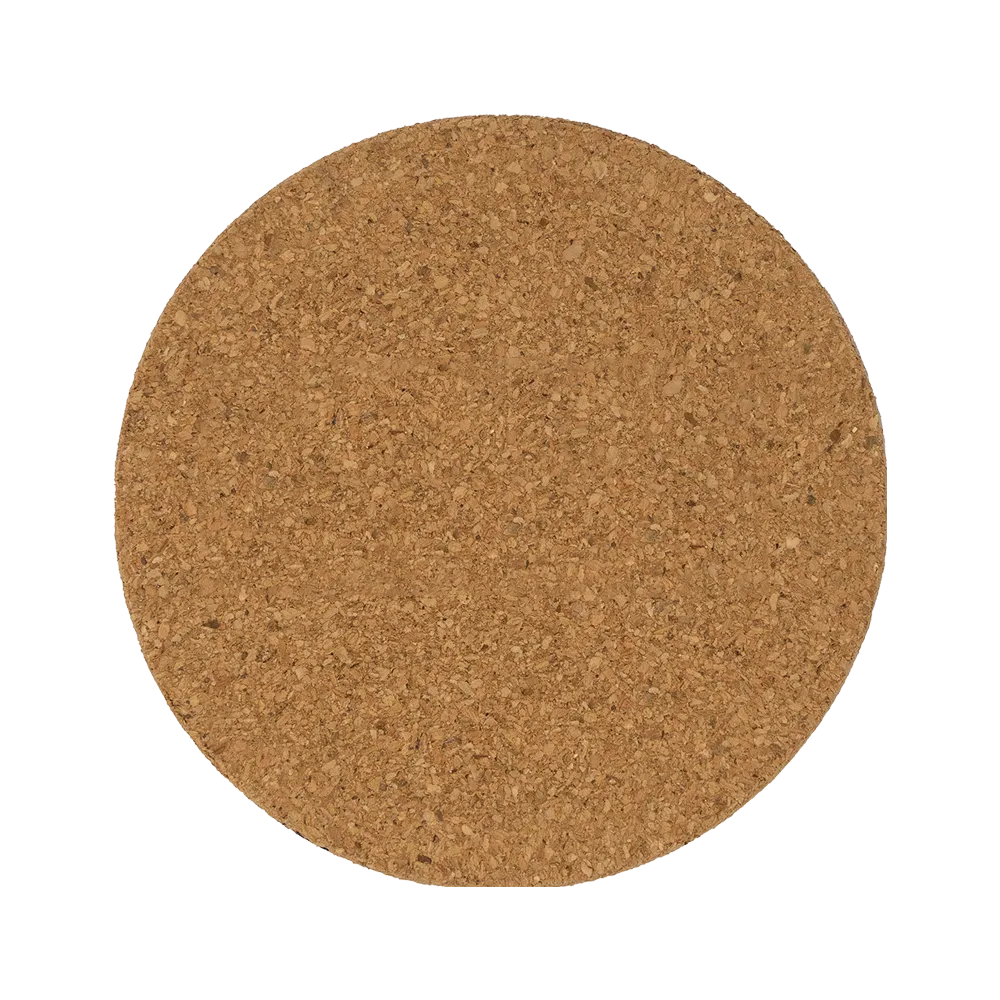 Cork Round Coaster Renewable Absorbent - 3.94 in - blank view 3