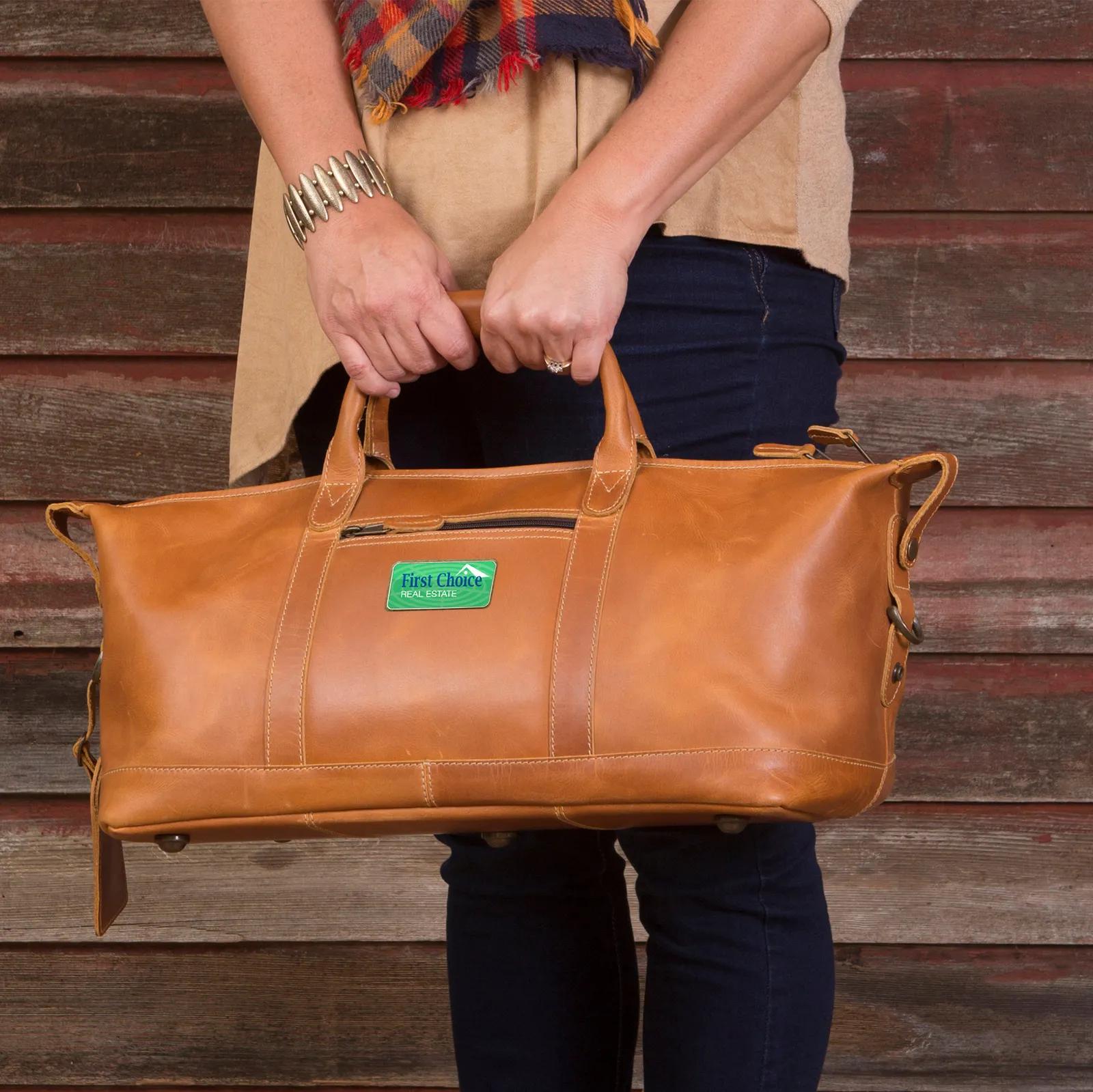 Duffel Bag Leather Buffalo Hide Compact Carry-On - product view 2