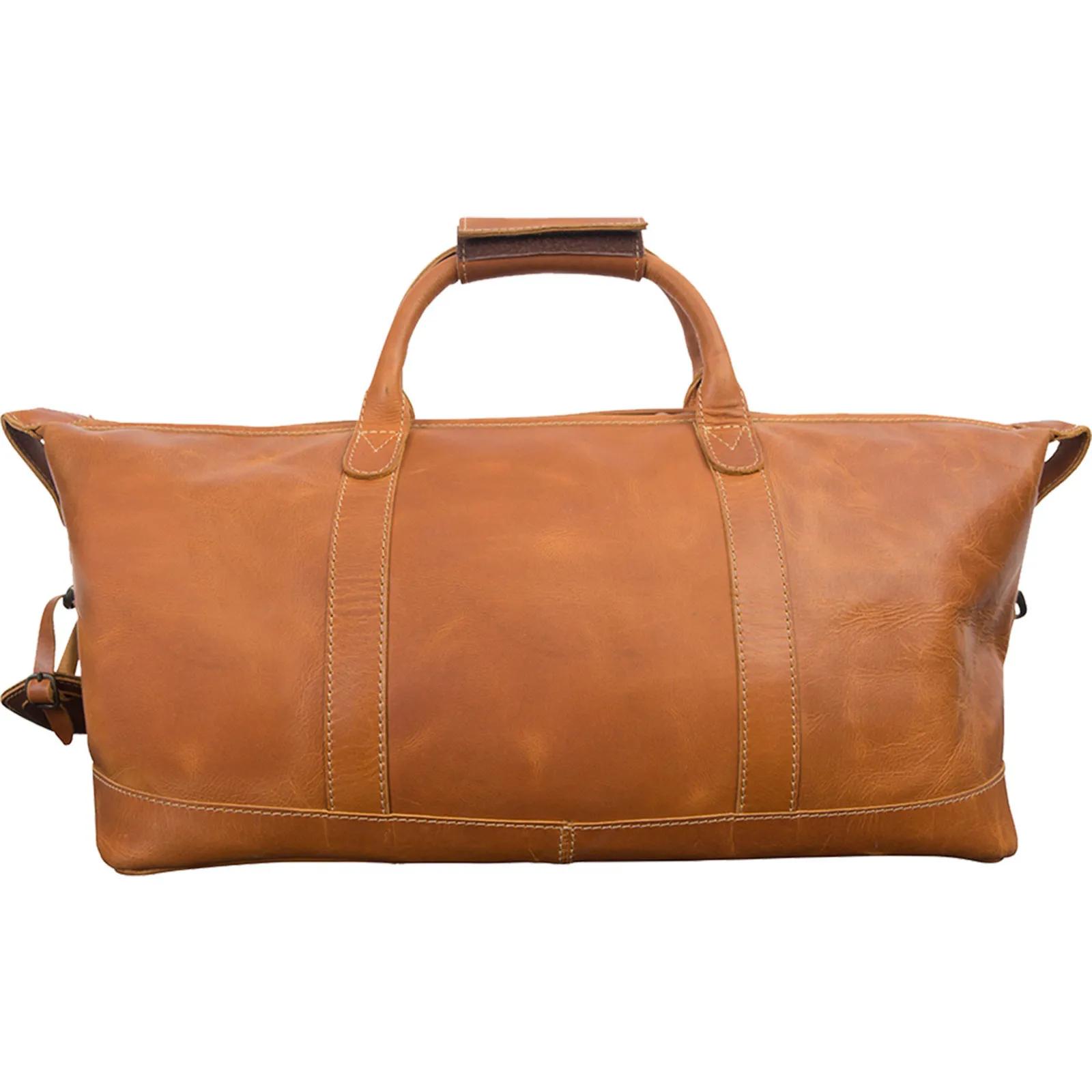 Duffel Bag Leather Buffalo Hide Compact Carry-On - product view 5