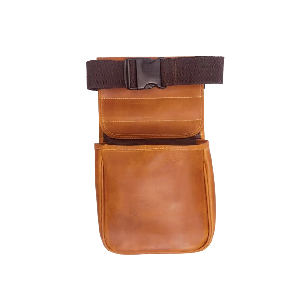 Shell Bag Leather Buffalo Hide Two Compartments - blank view 4