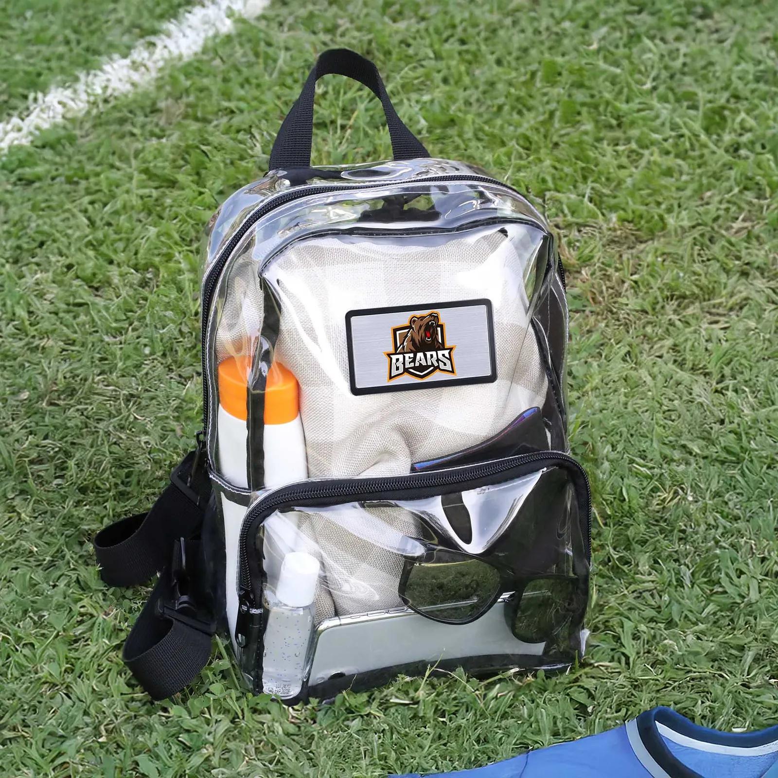 Clear Stadium Backpack PVC Metal Plate - 10 x 12 in - product view 2