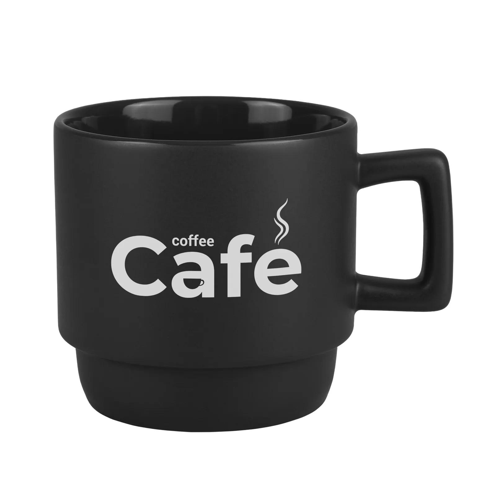 Ceramic Mug Stackable with Squared Handle - 11 oz - product view 4