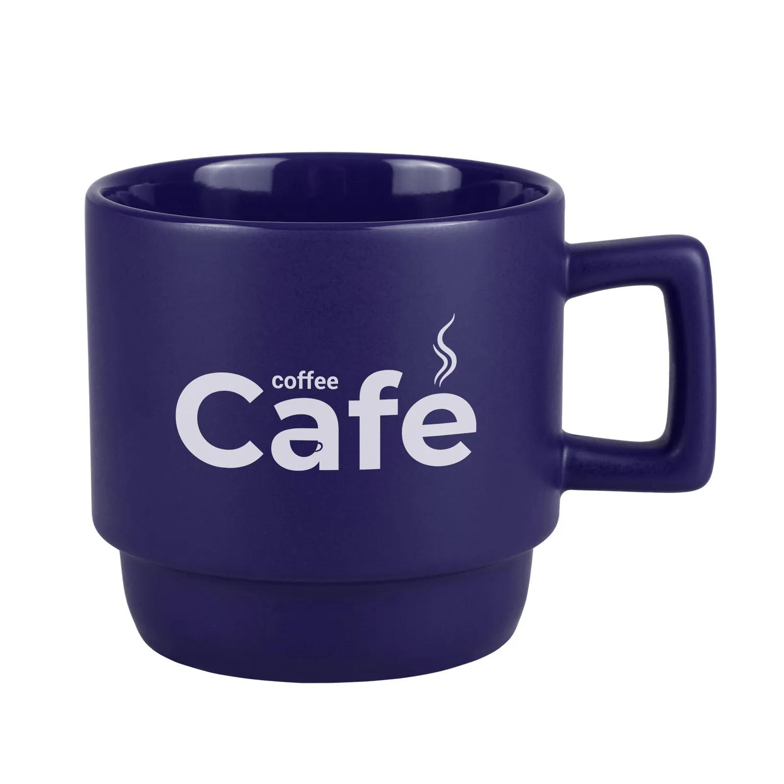 Ceramic Mug Stackable with Squared Handle - 11 oz - product view 5