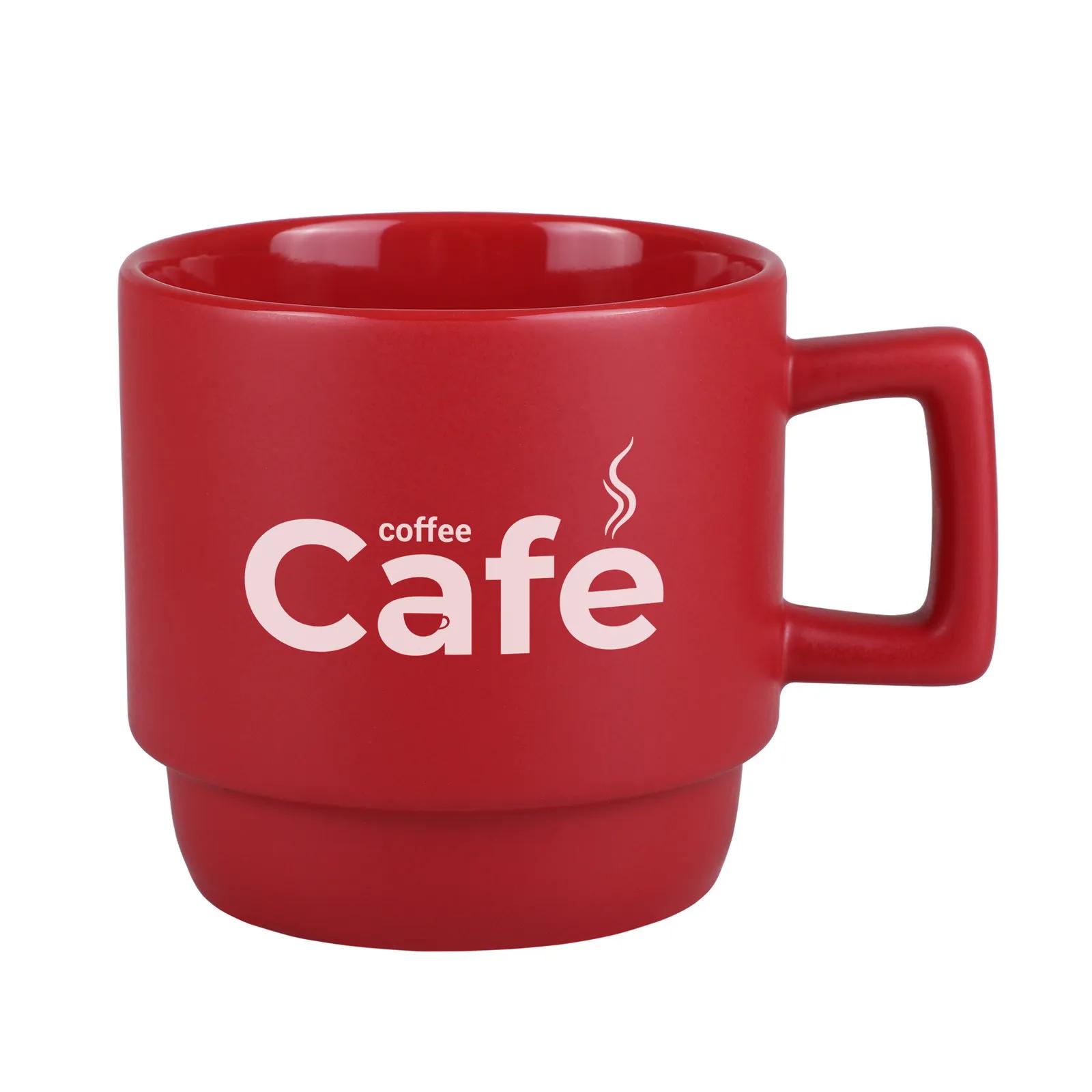 Ceramic Mug Stackable with Squared Handle - 11 oz - product view 6