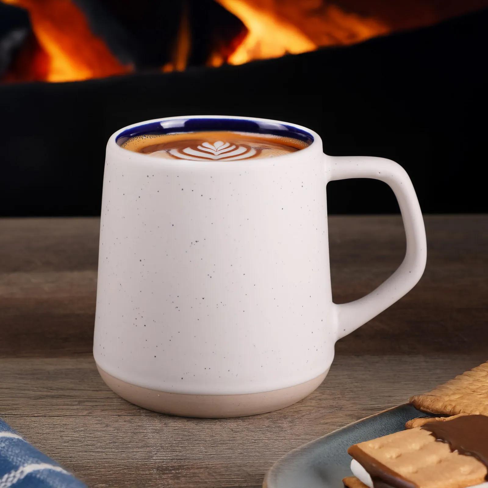 Ceramic Mug Speckled Outward Tapered - 13.5 oz - blank view 13