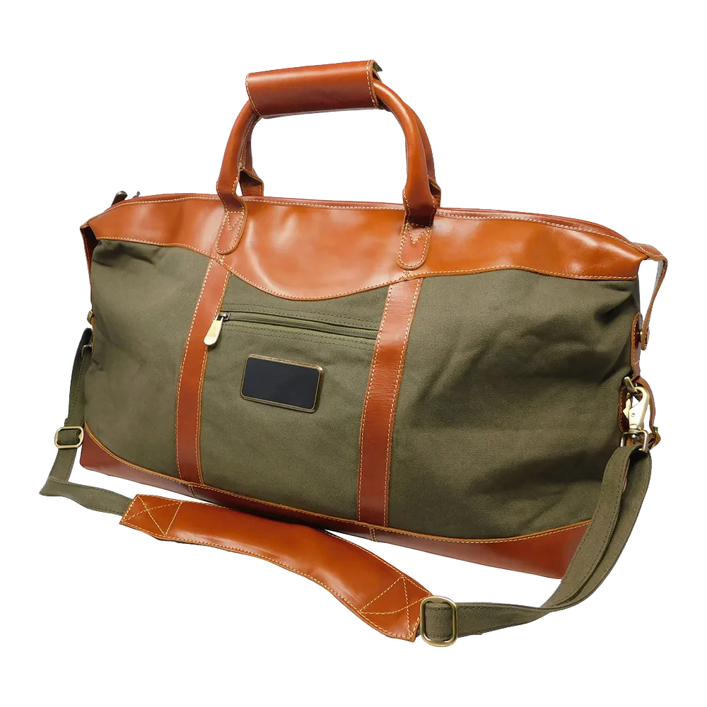 Leather Duffel Bag Full Grain Buffalo Hide - 22 in - blank view 4