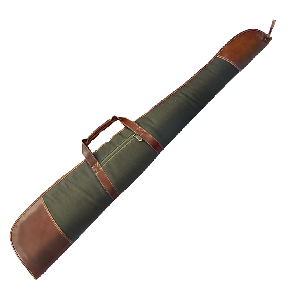 Leather Gun Case Full Grain Buffalo Hide - 53 in - blank view 3