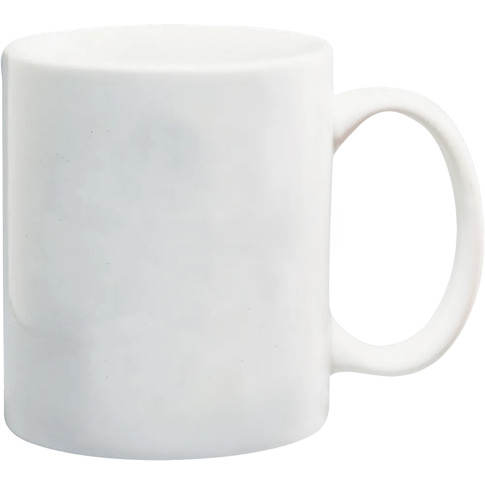 Ceramic Mug White with C-Handle - 11 oz - blank view 2