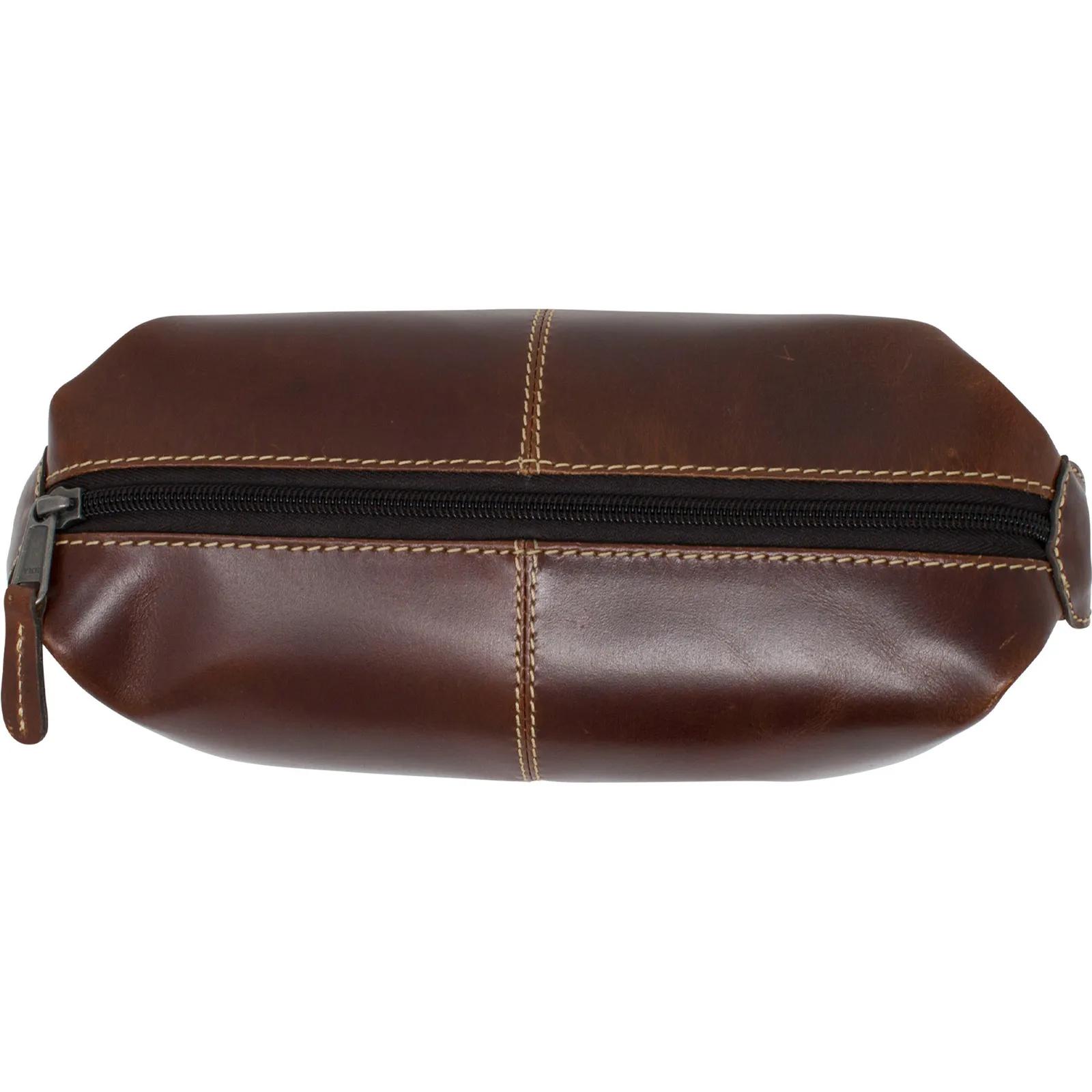 Travel Kit Bag Buffalo Leather Toiletry - 8.5 x 4.5 in - product view 3