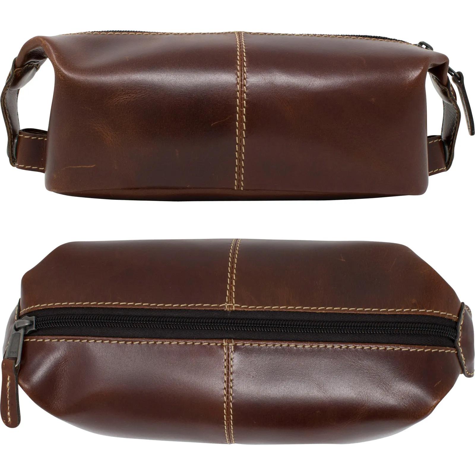 Travel Kit Bag Buffalo Leather Toiletry - 8.5 x 4.5 in - product view 5