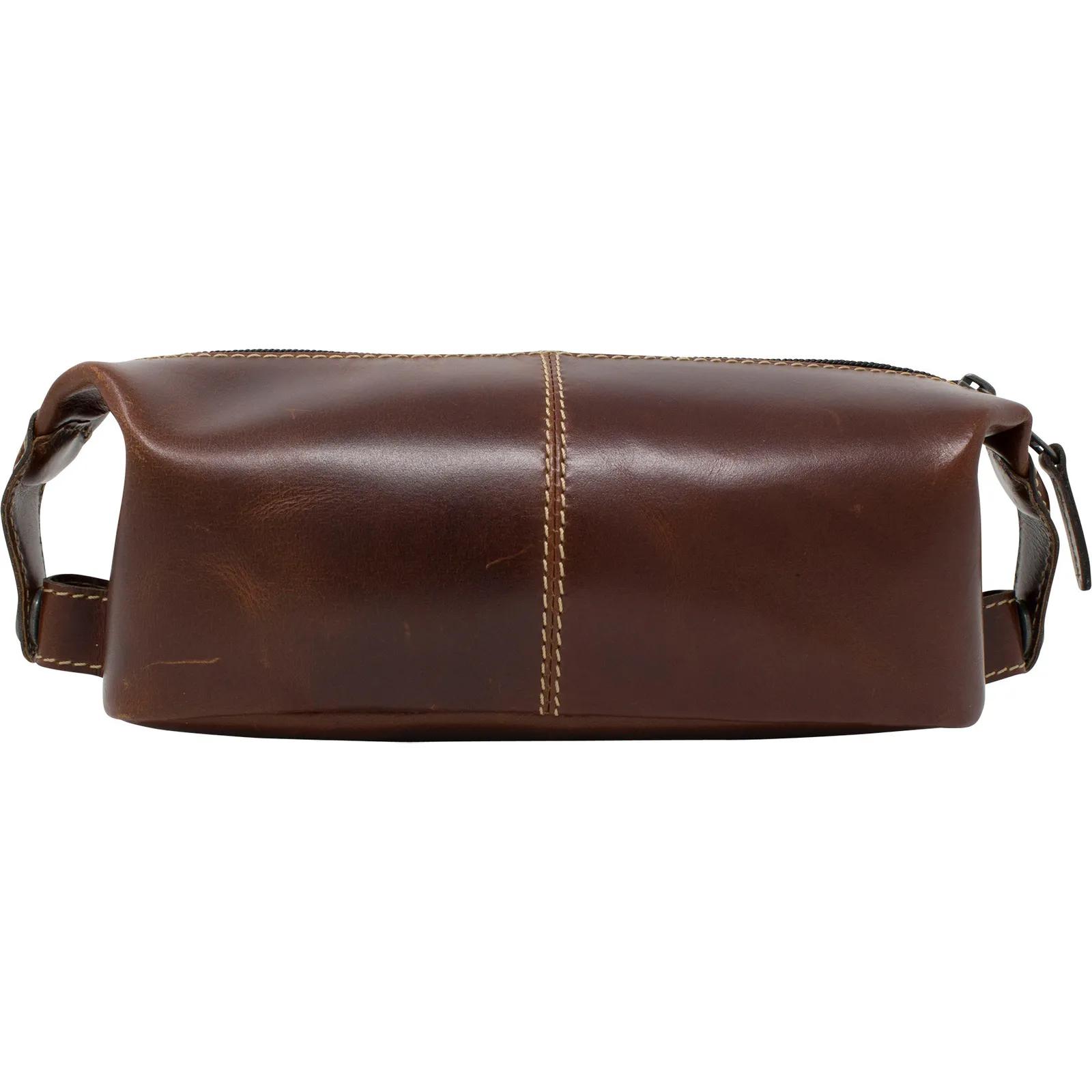 Travel Kit Bag Buffalo Leather Toiletry - 8.5 x 4.5 in - blank view 6