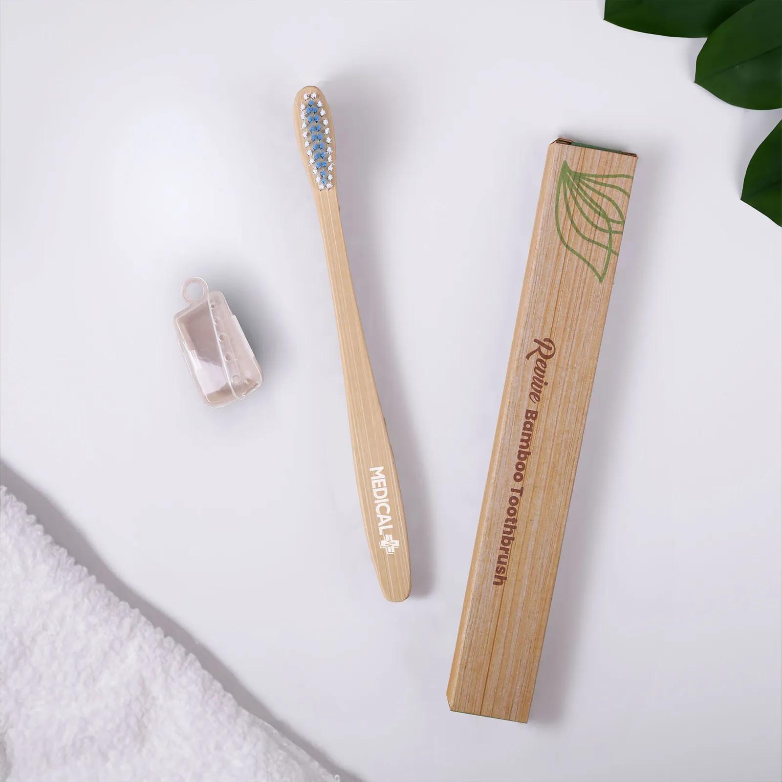 Toothbrush Bamboo Eco-Friendly Medium Bristles - 7 in