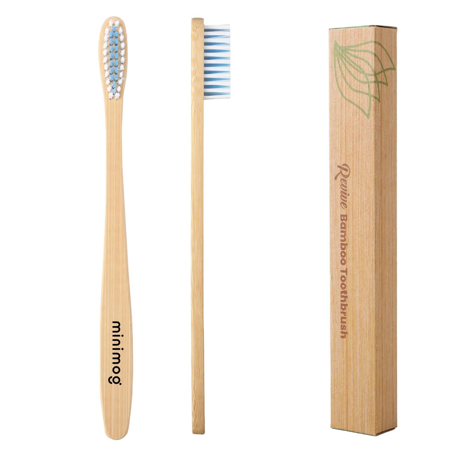 Toothbrush Bamboo Eco-Friendly Medium Bristles - 7 in - product view 2
