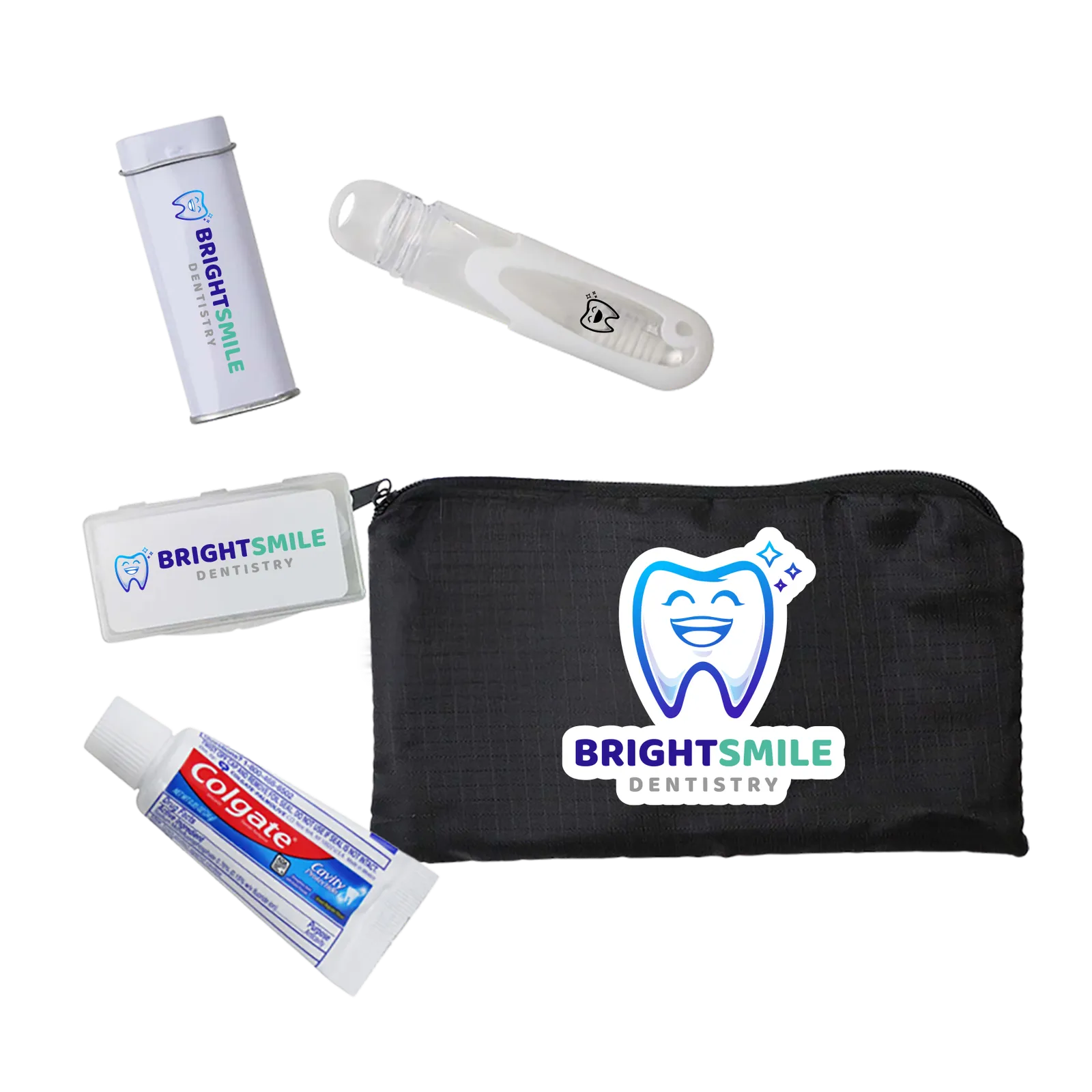Dental Care Kit Travel Mesh Bag Complete - 7 x 4 in - product view 2