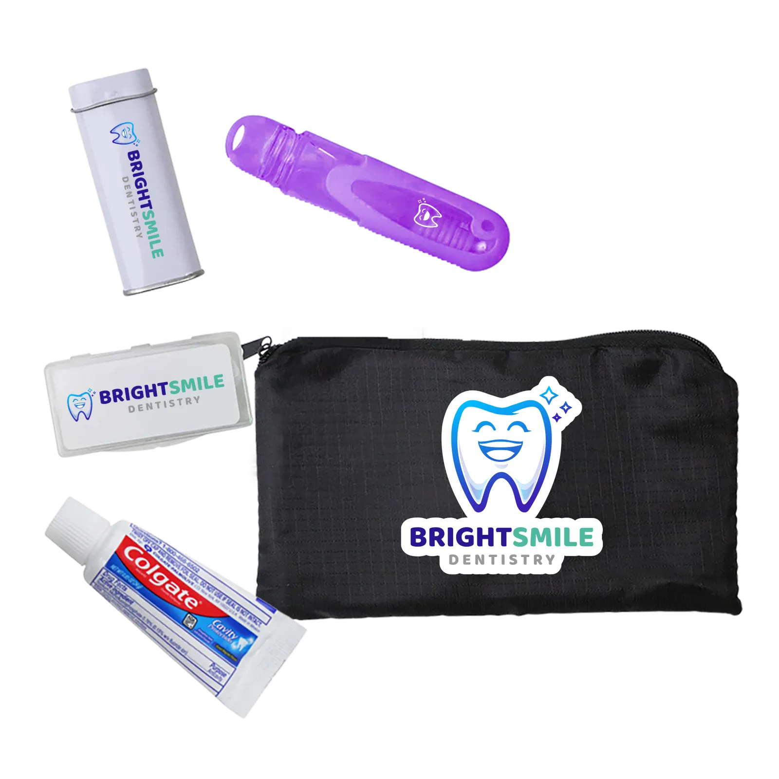Dental Care Kit Travel Mesh Bag Complete - 7 x 4 in - product view 3