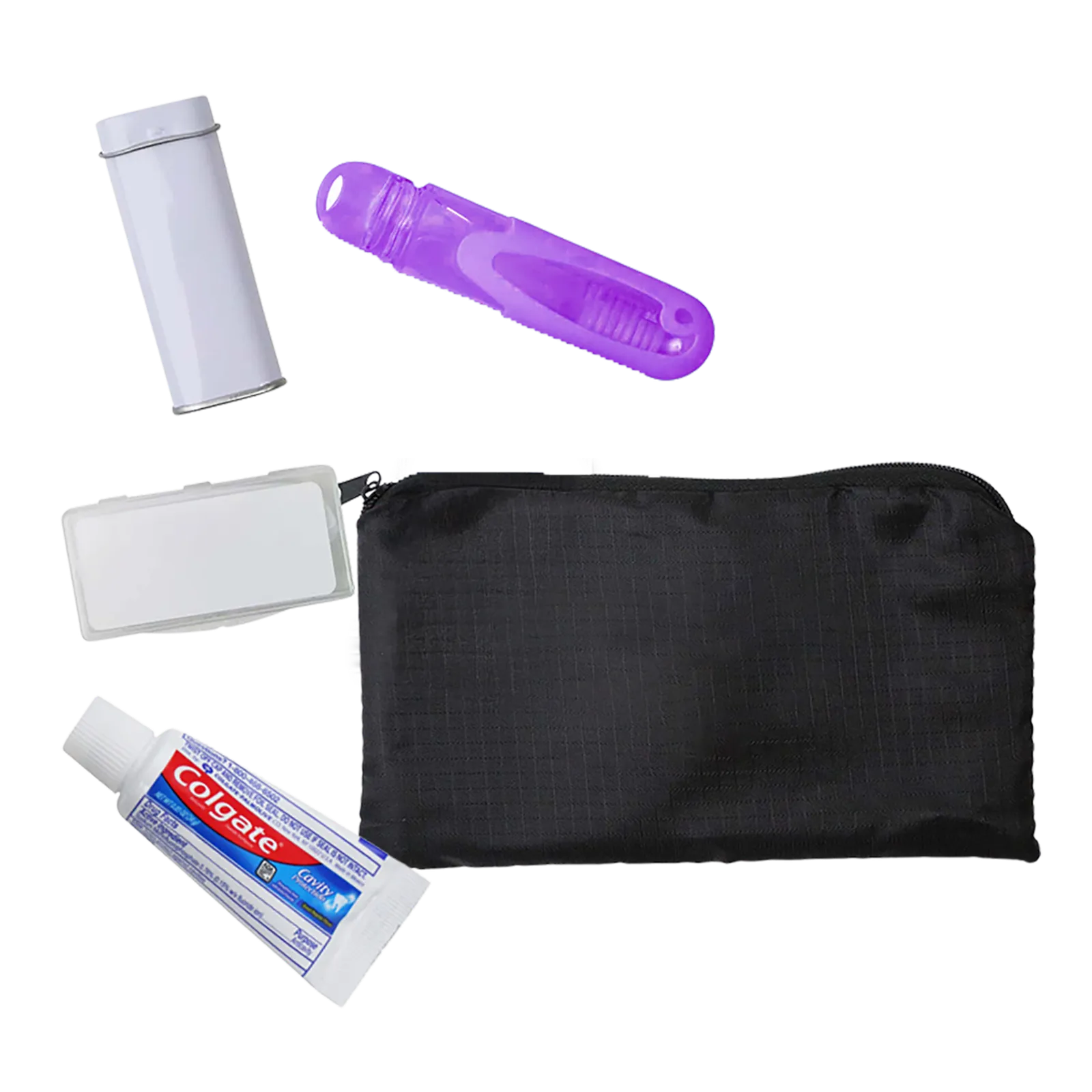 Dental Care Kit Travel Mesh Bag Complete - 7 x 4 in - blank view 7